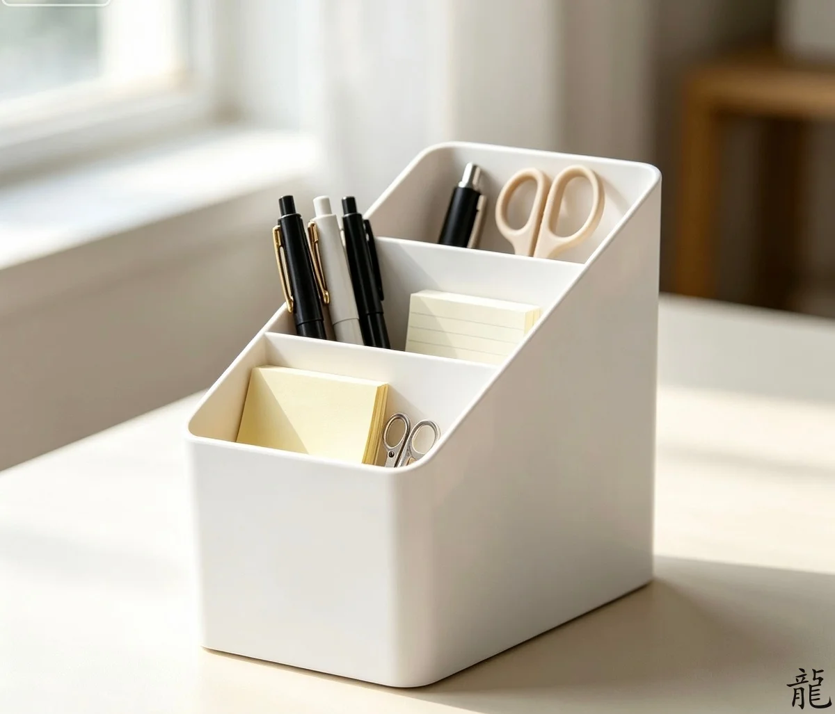 Remote Control Holder 4 Slot Desktop Storage Box Tv Remote Control Phone Trapezoidal Basket Stationery Organizer Case Home Hotel