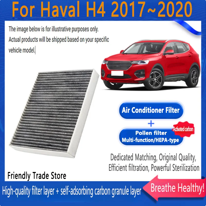 

Автомобильные аксессуары для Haval H4 2017 ~ 2020 2019 1,3 т 1,5 т фильтр для кондиционера салонный фильтр с комплектом для замены активированного угля