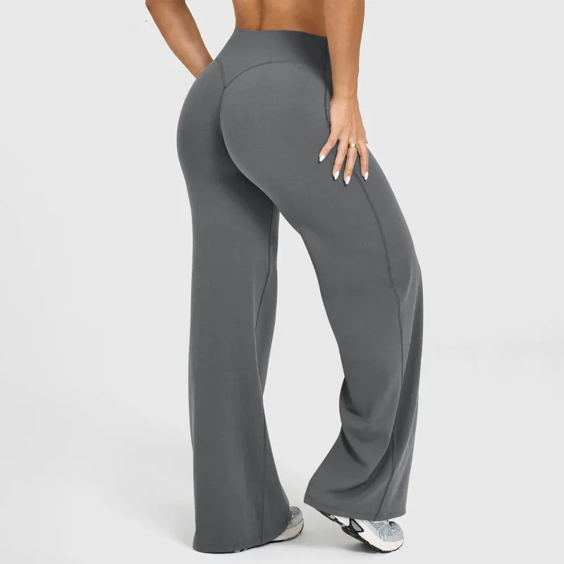 

Women High Waist Straight Leg Yoga Pants Seamless Flare Leggings Loose Fit Casual Outdoor Fashion Workout Sports Trousers