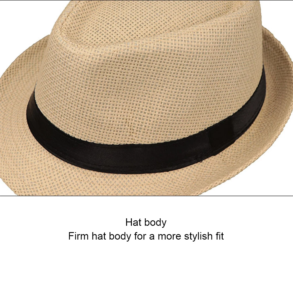 Breathable Fedora Hat For Outdoor Activities And Beach Time Elegance Neck Sun Hat Panama Summer Black Adult