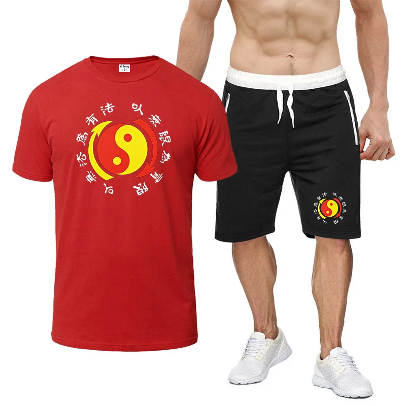 Jeet Kune Do Martial Artist Wing Chun Men's short-sleeved suit set - two-piece short-sleeved shirt + short pants T shirt view 5