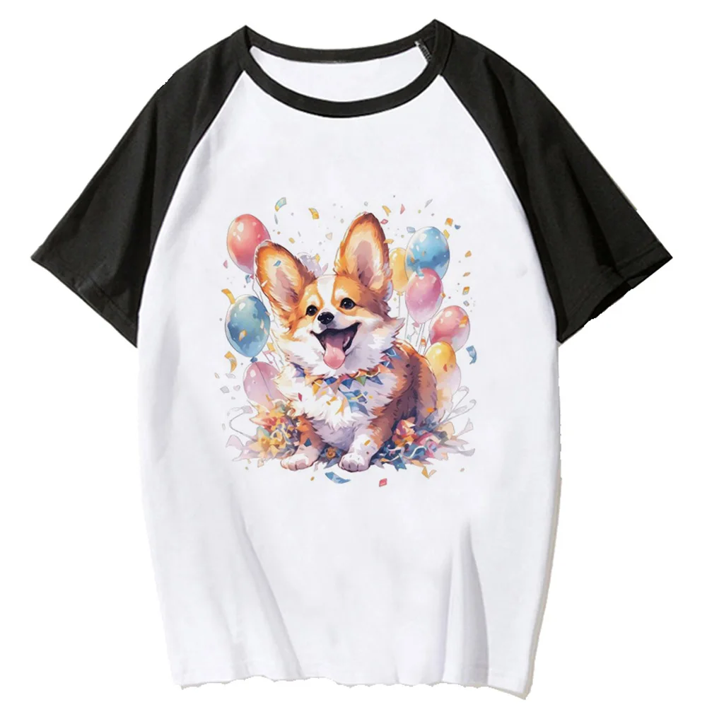 Corgi tshirt women anime manga top girl harajuku graphic manga clothes