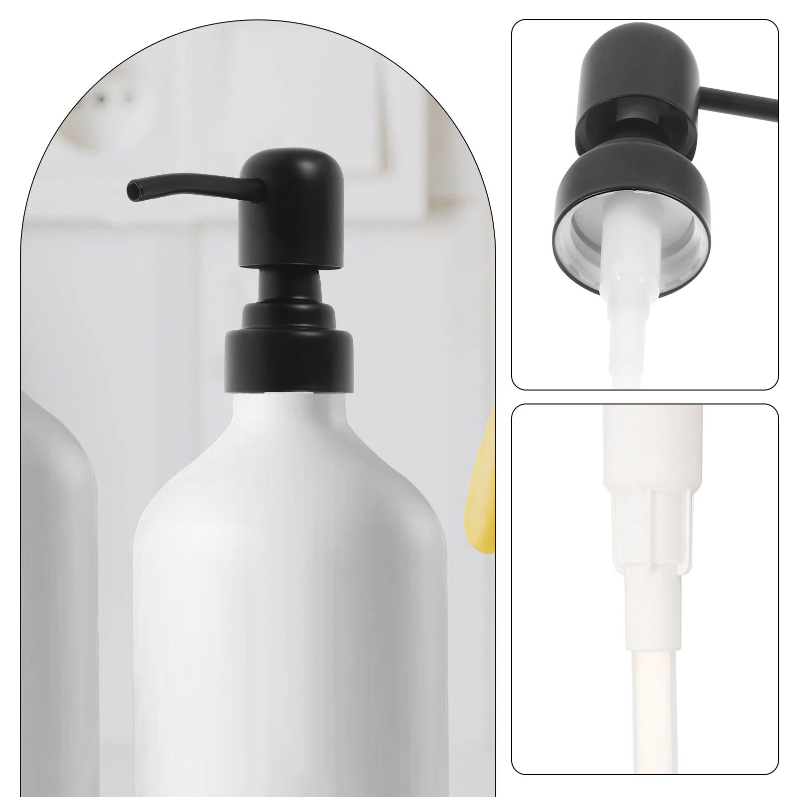 

2 pcs Replacement Pump Heads For Lotion Bottle Shampoo Soap Dispenser Stainless Steel Plastic Mason Jar Pump Head Elegant Design