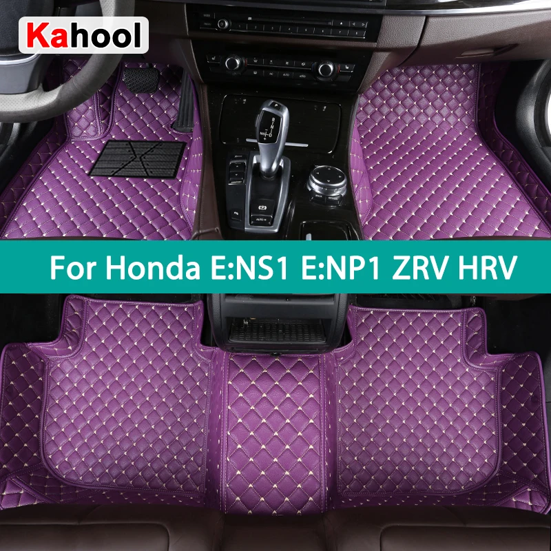 

KAHOOL Custom Car Floor Mats For Honda E:NS1 E:NP1 ZRV HRV Auto Carpets Foot Coche Accessorie