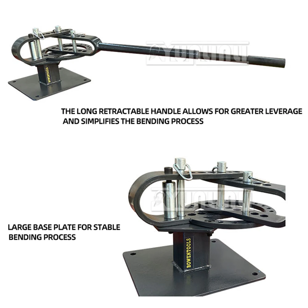 Metal Bending Machine YP-9 Multifunctional Steel Pipe Bending with Different Radii, All Steel Body with 10 Molds