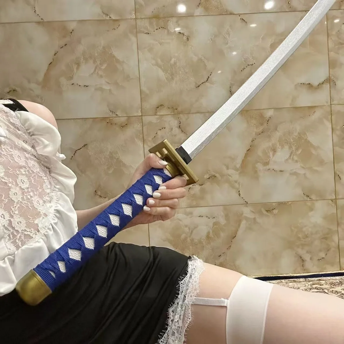 39.3 بوصة بليتش كوتشيكي باياكويا خشبية كاتانا السيف نينجا سكين الأصلي الساموراي صابر كاتانا صابر تأثيري اكسسوارات الدعامة لعبة