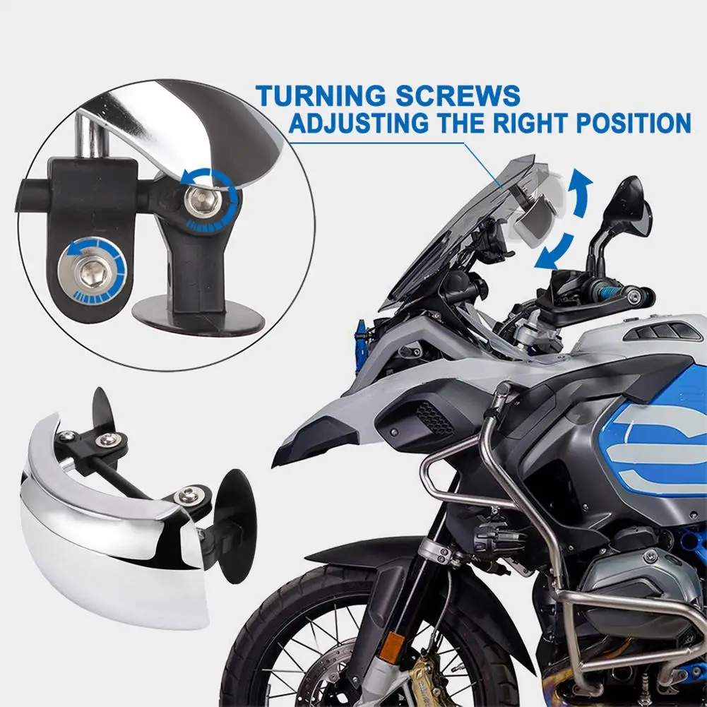 Motorcycle front gear wind wide-angle rearview mirror large field of view blind spot 180 degree reflective reversing mirror