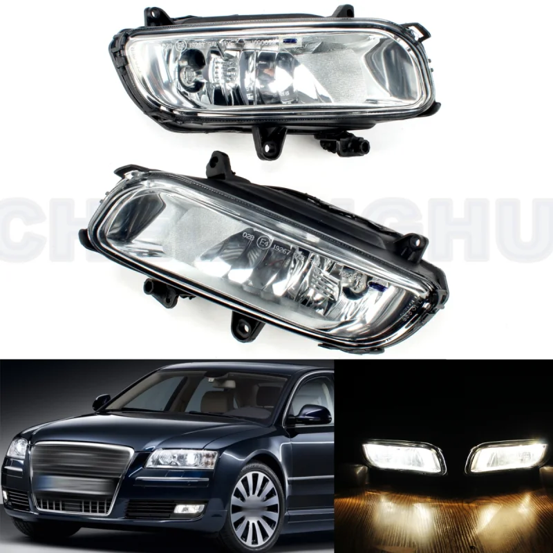 

Pair Left And Right Front Fog Lamp Light With Halogen Bulbs 4E0941699B/4E09416700B For Audi A8 S8 2008 2009 2010