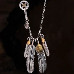 Hip Hop Punk Style Classic Feather Necklace Set Chains Exquisite Pendant Men Business and Domineering Banquet Jewelry