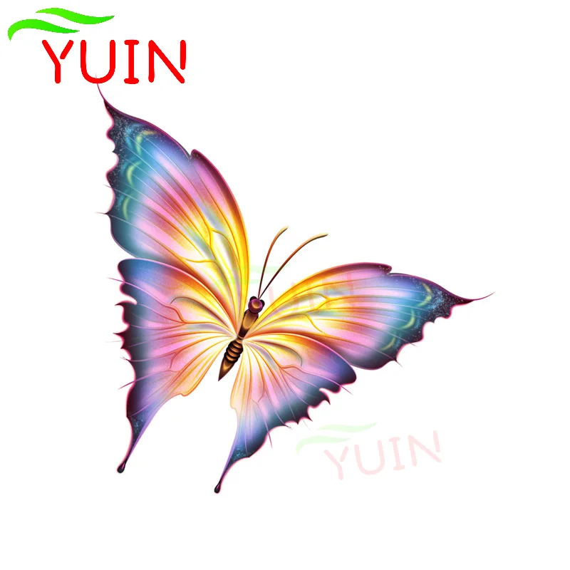 Interesting Beautiful Flying Butterfly Car Sticker Fantasy Style Applique Fashion PVC Cars Accessories Waterproof Decal 11*11cm