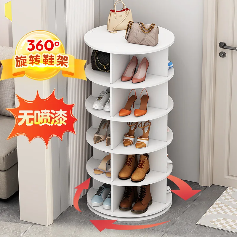 

Rotating shoe rack Floor-to-ceiling shopping mall rack Multi-layer simple bag display rack 360-degree household entrance