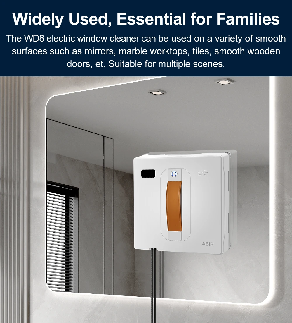 ABIR WD8 Remote Control Smart High Rise Building Auto Spray Clean Glass Electric Robot Window Cleaner