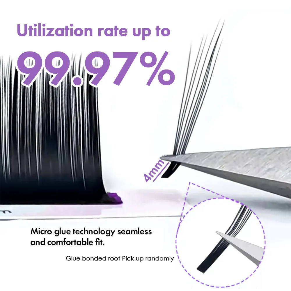 5 gevallen/partij MASSCAKU Camellia 1 Tweede Bloeiende Lash Extension Mix Lengte Zelfmakende Auto Fans Individuele Wimpers Bundel verkoop