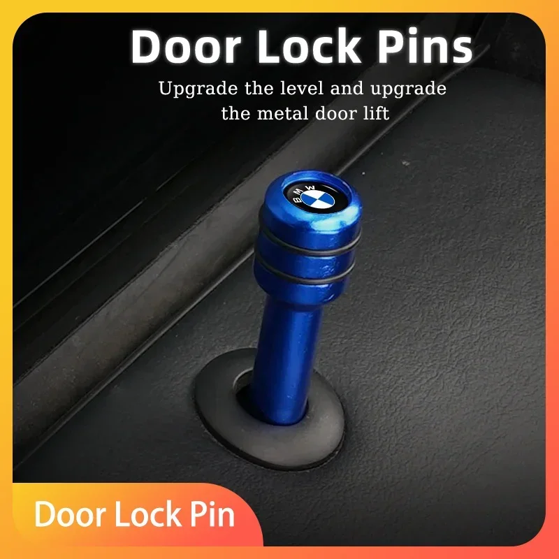 

4Pcs Car Door Lock Knob Alloy Security Insurance Pull Pins For Bmw M3 M4 M5 M6 F20 F30 G20 F31 F34 F10 G30 F11 X3 F25 X4 I3 1 3