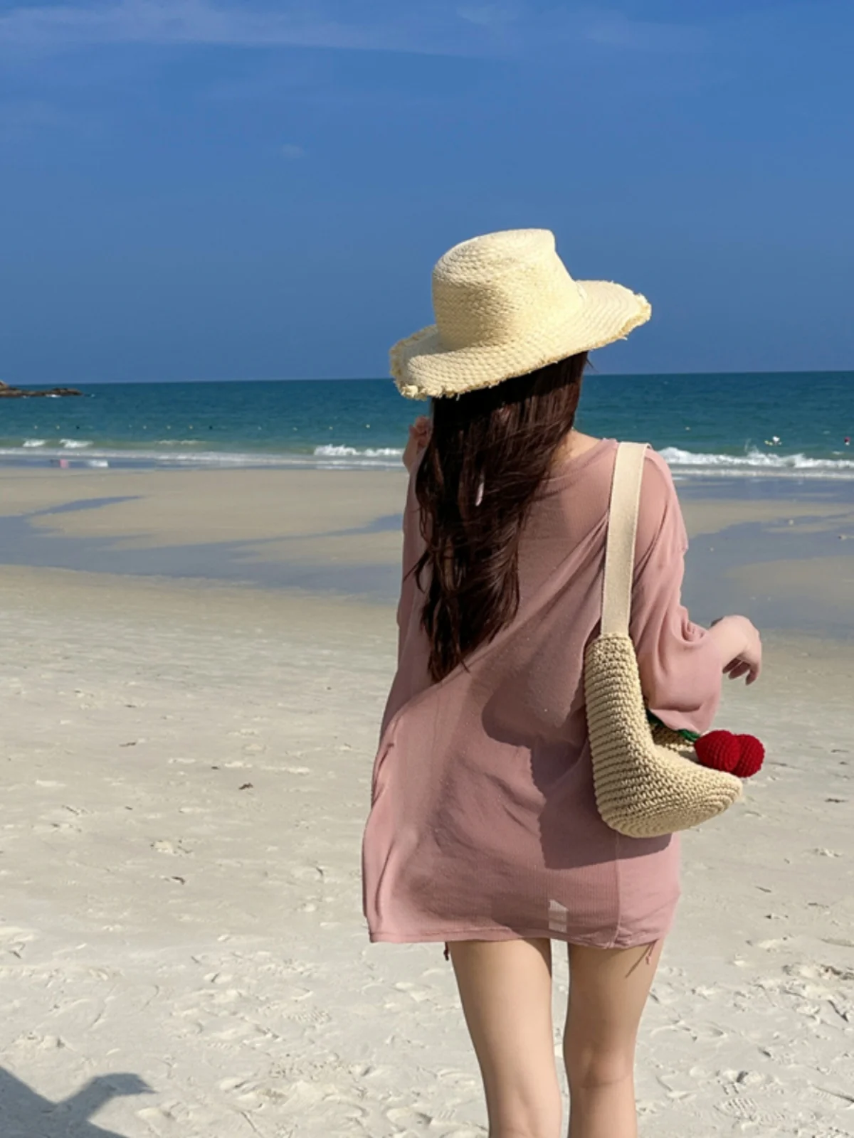 Konservativer T-Stück Damen-Badeanzug, lockerer Thermeschutz, Sonnenschutz, vertuschen, koreanische Sle Ins College Faion