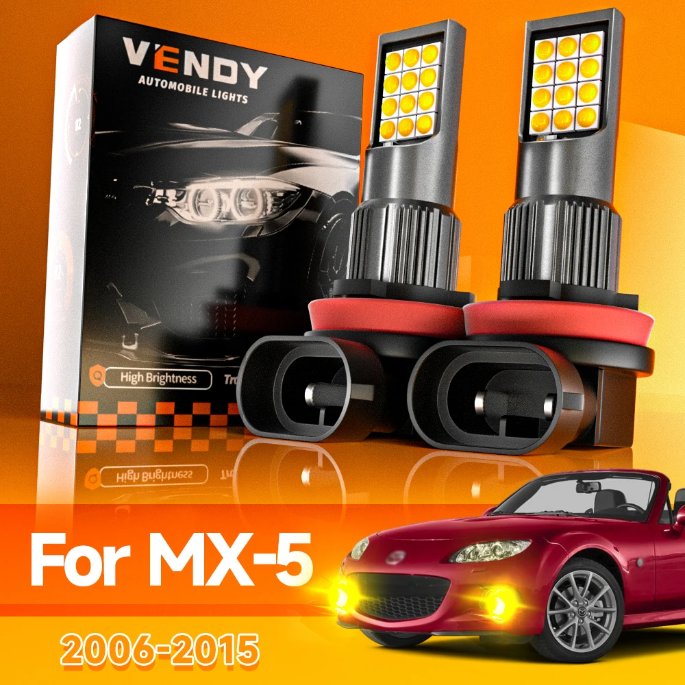 2 uds para Mazda MX-5 MX 5 MX5 NC 2006-2015 luz antiniebla LED 2007 2008 2009 2010 2011 2012 2013 2014 accesorios Canbus