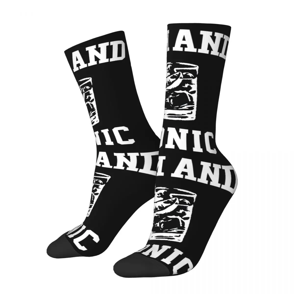 

Vintage Macs Gym And Tonic Men's compression Socks Unisex GYM Harajuku Pattern Printed Novelty Crew Sock