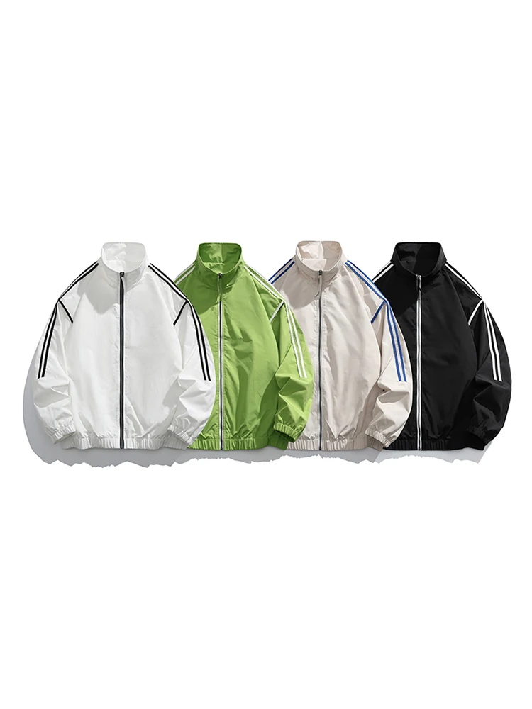 

Куртка-ветровка Dopne Color Series для мужчин, ветрозащитная, водонепроницаемая, повседневная, с воротником, осенняя, для пар, приталенного кроя, с длинными рукавами