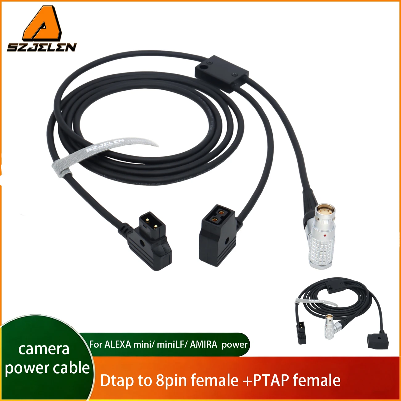 Power Cable and PTAP/DTAP Female Power out Cable D-tap to 2B 8Pin Female+DTAP female for ARRI ALEXA mini LF/AMIRA