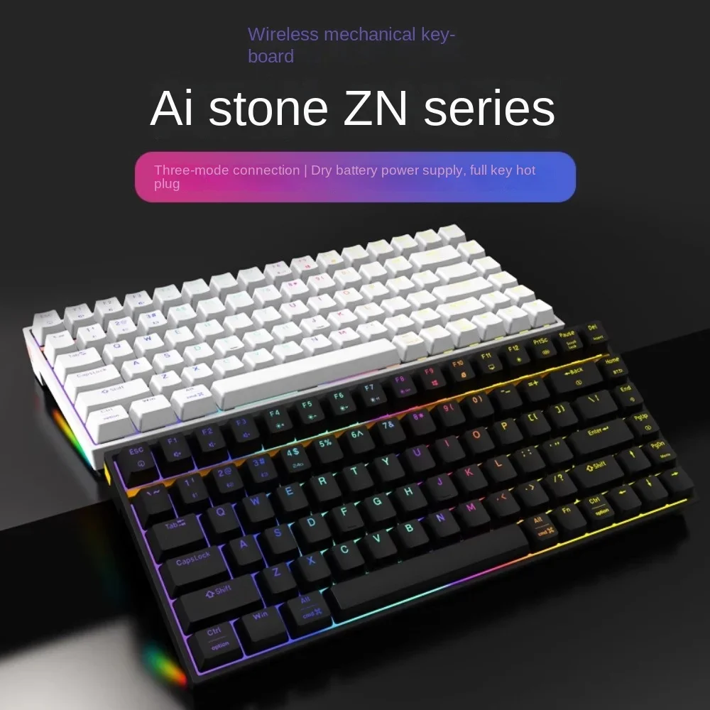 IROCK ZN84 Mechanical Keyboard Bluetooth Tri-mode 1680 Million RGB  Wireless 2.4G Kaihua Axis Hot-swappable Multi-colour Options