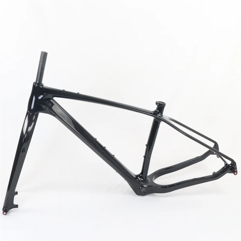 Winow 26er 16/18/20inch Carbon Fat Bike Frame BSA100M 197*12mm Thru Axle With Fork Matte Gloss Carbon Snow MTB Fat Frameset