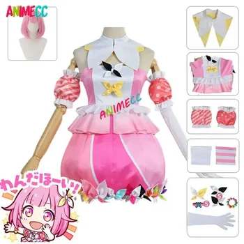 ANIMECC em estoque S-3XL ootori emu cosplay traje peruca anime kawali vestido rosa halloween natal carnaval traje para mulher