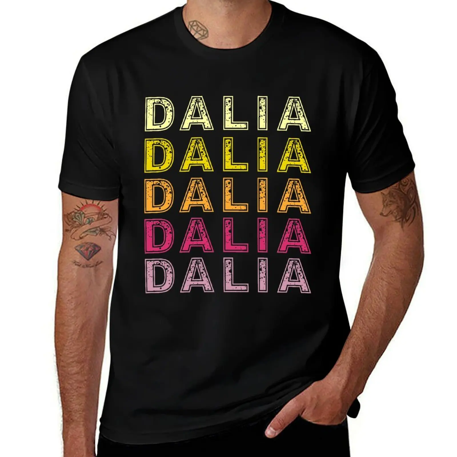 

Calligraphy Name Dalia T-Shirt cotton t shirts man 100% funny t shirts dark humor man t shirts high quality luxury brand T-shirt