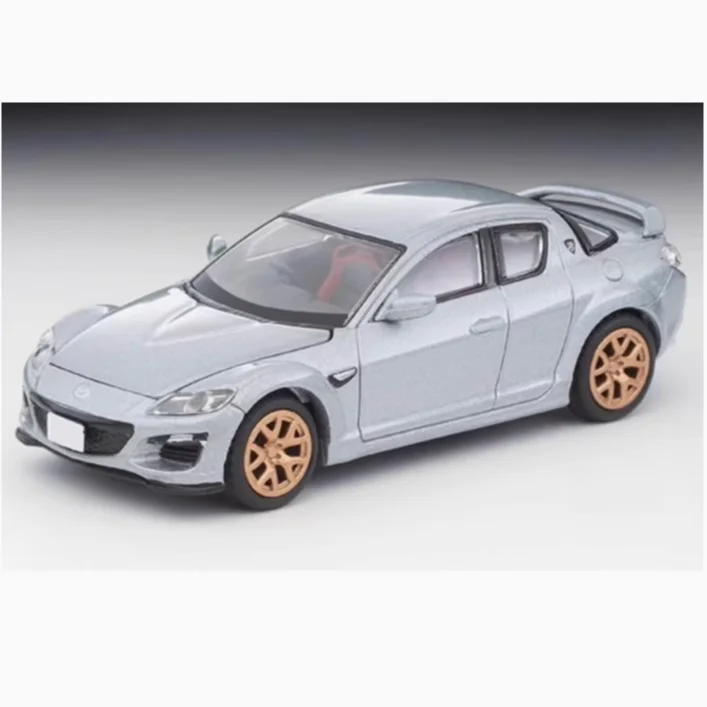 TOMICA TLV 1:64, LV-N Japanese Car Era Vol.18 Mazda RX-8 Spirit R Silver, alloy simulation miniature car model,Adult Collection.