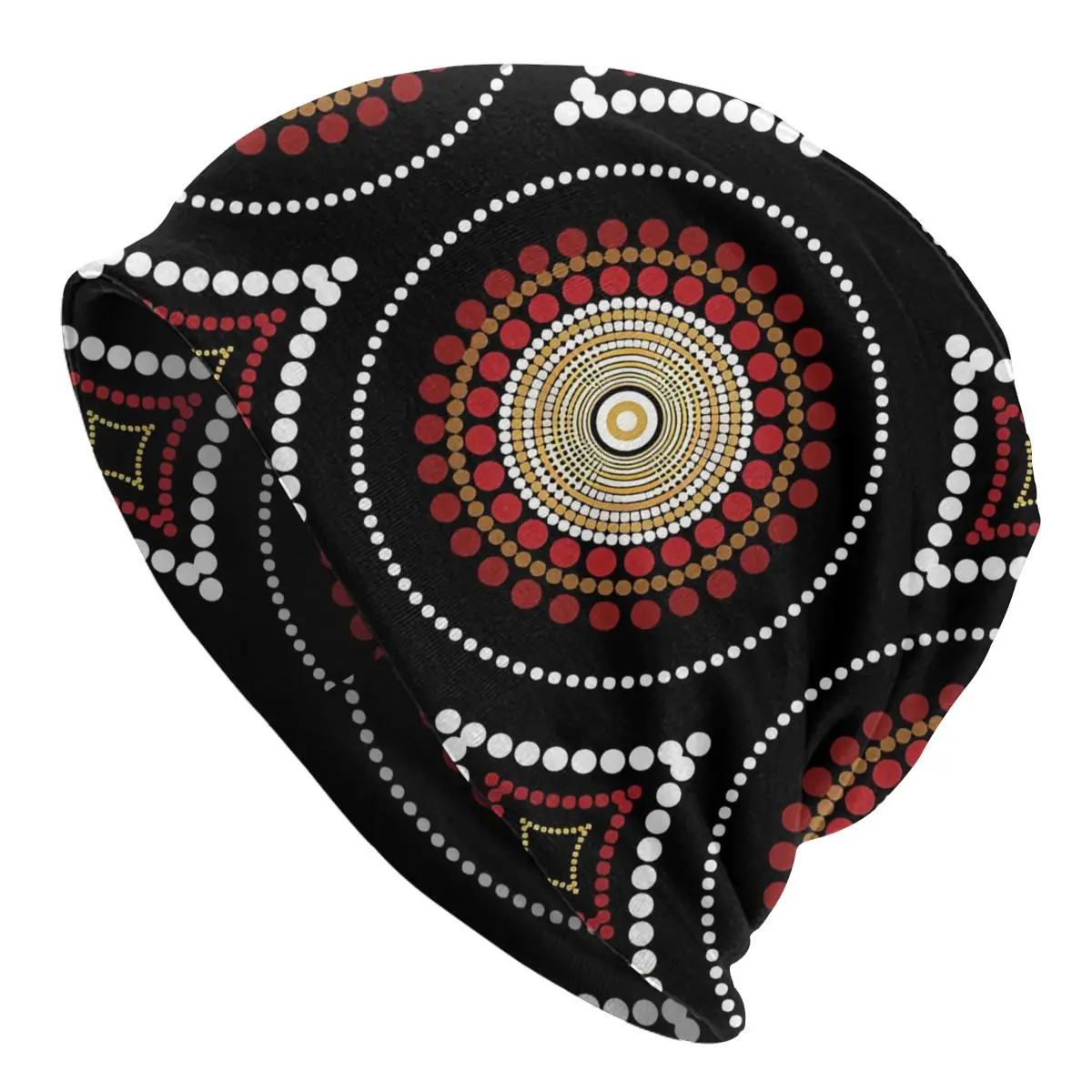 Retro Bonnet Homme Outdoor Thin Skullies Beanies Australian Aboriginal Art Caps For Men Women Style Hats