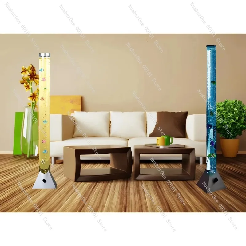 LED Bubble Tube Light with Floating Fish Design Creative Gift for Home Decor 2023