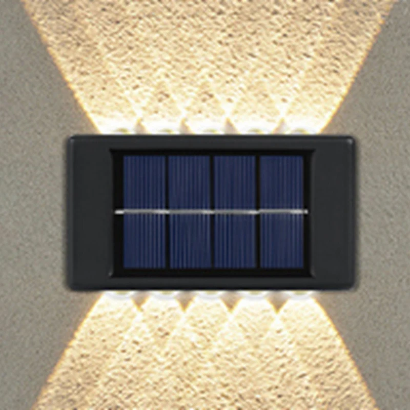 

10 LED Solar Wall Lamp Outdoor Waterproof Up&Down Luminous Lighting Garden Solar Lights Stairs Fence Sunlight Lamp Light