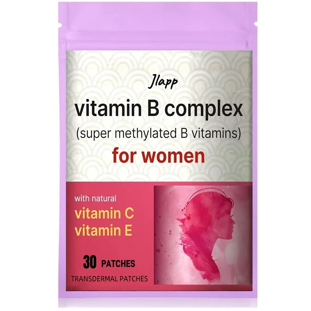 30 Patches Vitamin B Complex Transdermal Patches for Women Immune, Energy