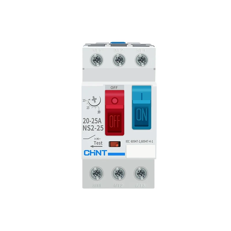 Chint NS2-25 Motor Overload Short Circuit Protection Circuit Breaker Motor Starter NS2-25 0.1-0.16A NS2-25X