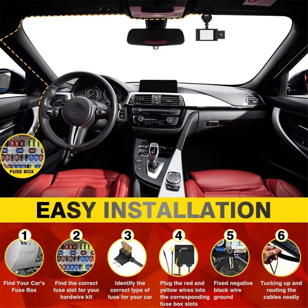 

NEW Car DVR Hardwire Kit with Type-C Port for DDPAI MINI5 N3 Z40 Z50 Low Vol Protection ACC Power Cable 12V-24V in 5V3A Out