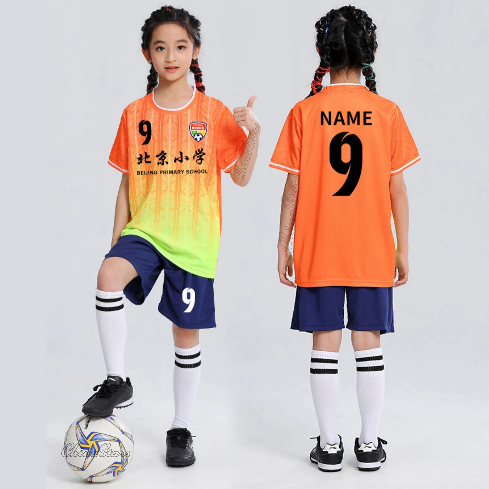 Children Football Jerseys Kids Team Training Uniforms Quick-drying Student Soccer Shirt Boys Girls Shirt Sportswear Tracksuit