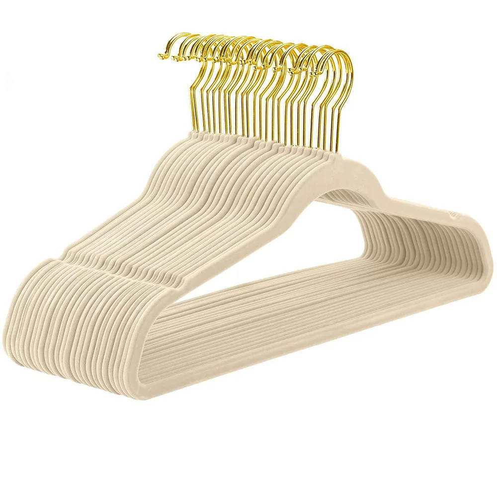 Velvet Hangers for Clothing Store, Non-slip Hangers, Magic Clothes Hanger, ABS Flocking, Finishing, Storage, Household, 45cm