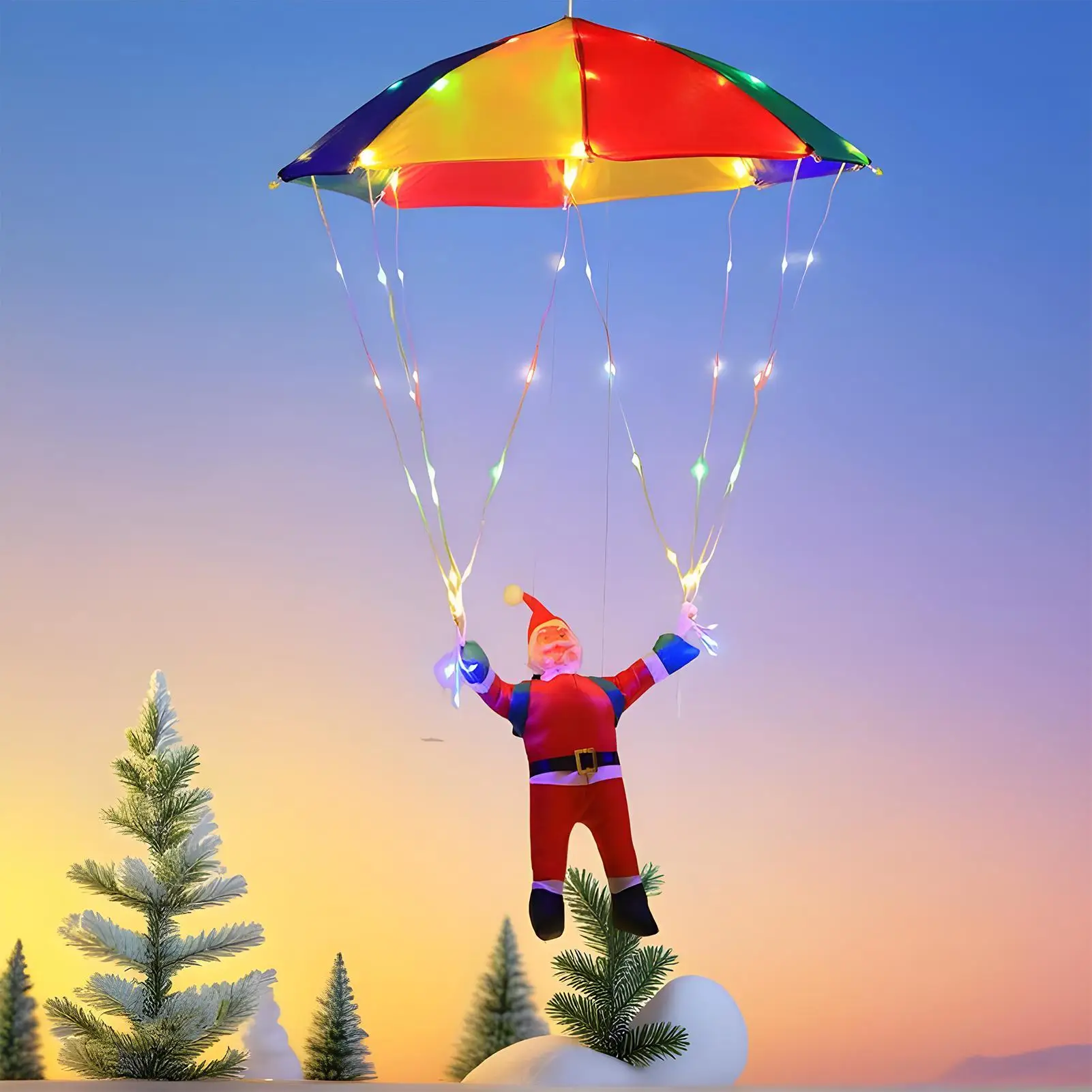 أضواء عيد الميلاد داخلي المظلة سانتا LED سلسلة أضواء زينة عيد الميلاد الإضاءة المحيطة لحفلة عطلة خارج