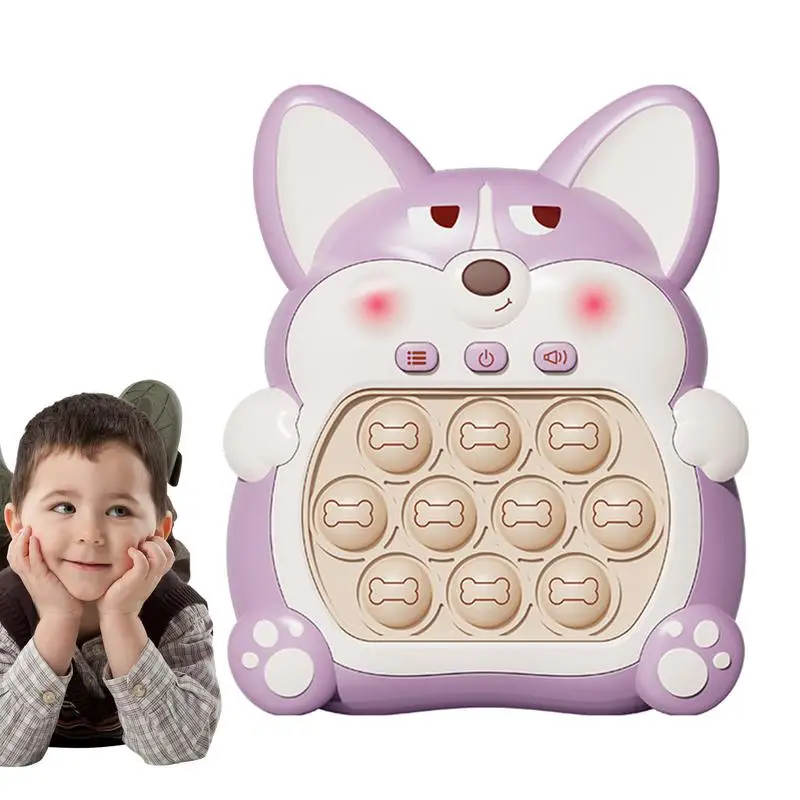 Jogo de empurrar rápido dos desenhos animados cão light-up jogo brinquedo multifuncional eletrônico fidget pop brinquedo para crianças meninos meninas pressão