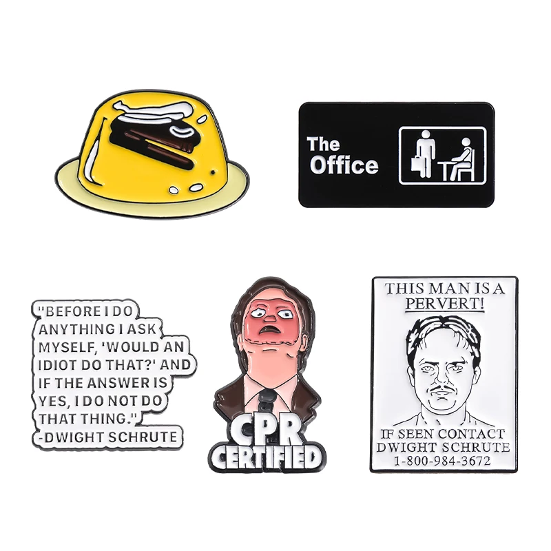 Broche esmaltado de comedia de situación, broches personalizados de la serie de televisión, insignia de solapa de garantía, bolso, regalo de joyería para fanáticos y amigos