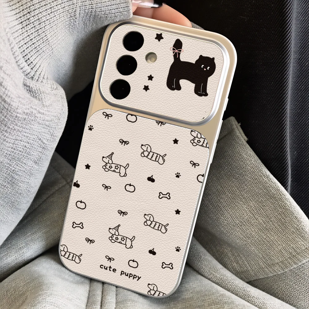 Niedliche Cartoon-Welpen Handyhülle für Samsung S26 S25 S24 S23 Ultra FE A16 A56 A57 A27 A07 A37 A55 A54 A26 A36 A17 A53 A35 Cover