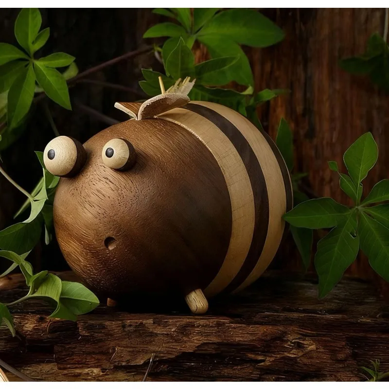 Toothpick Holder Solid Wood Household Personalized Creative Toothpick Box Dining Room High-end Wooden Cute Toothpick Jar