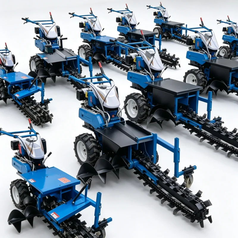 Trenching Machine Walk Behind Chain For Farm Orchard Irrigation Drainage Pipeline Portable Ditching Machine