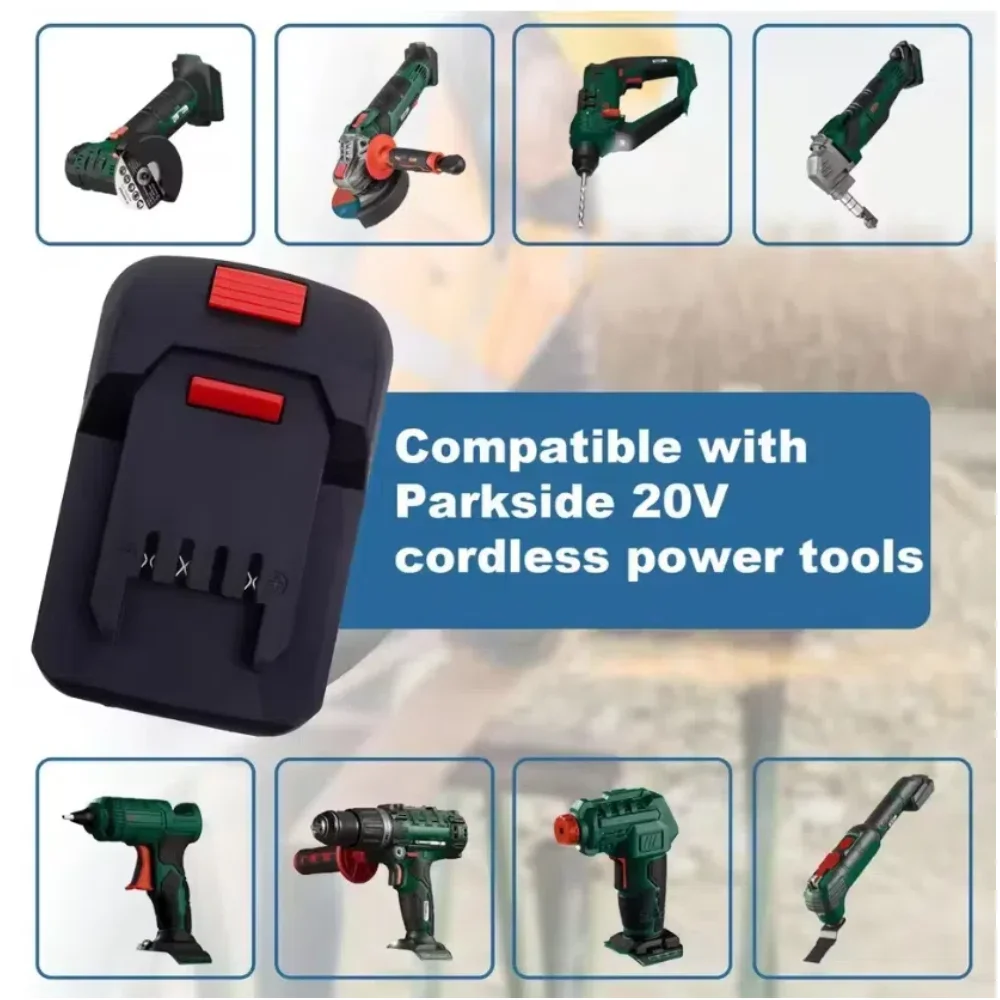 Battery Adapter Converter for DeWalt/Milwaukee/Bosch 18V-20V Lithium Battery To Lidl Parkside X20V Power Tools（Only Adapter）