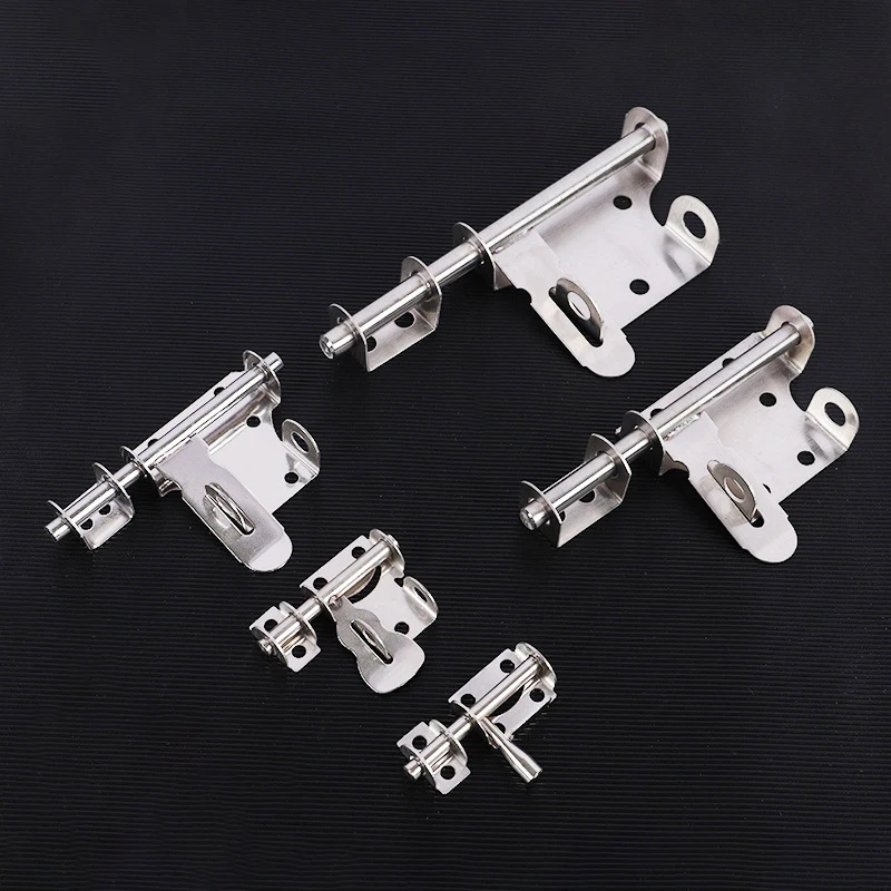 

Stainless Steel Door Latch Solid Sliding Bolts Latch Hasp Home Hardware Gate Safety Toilet Door Lock