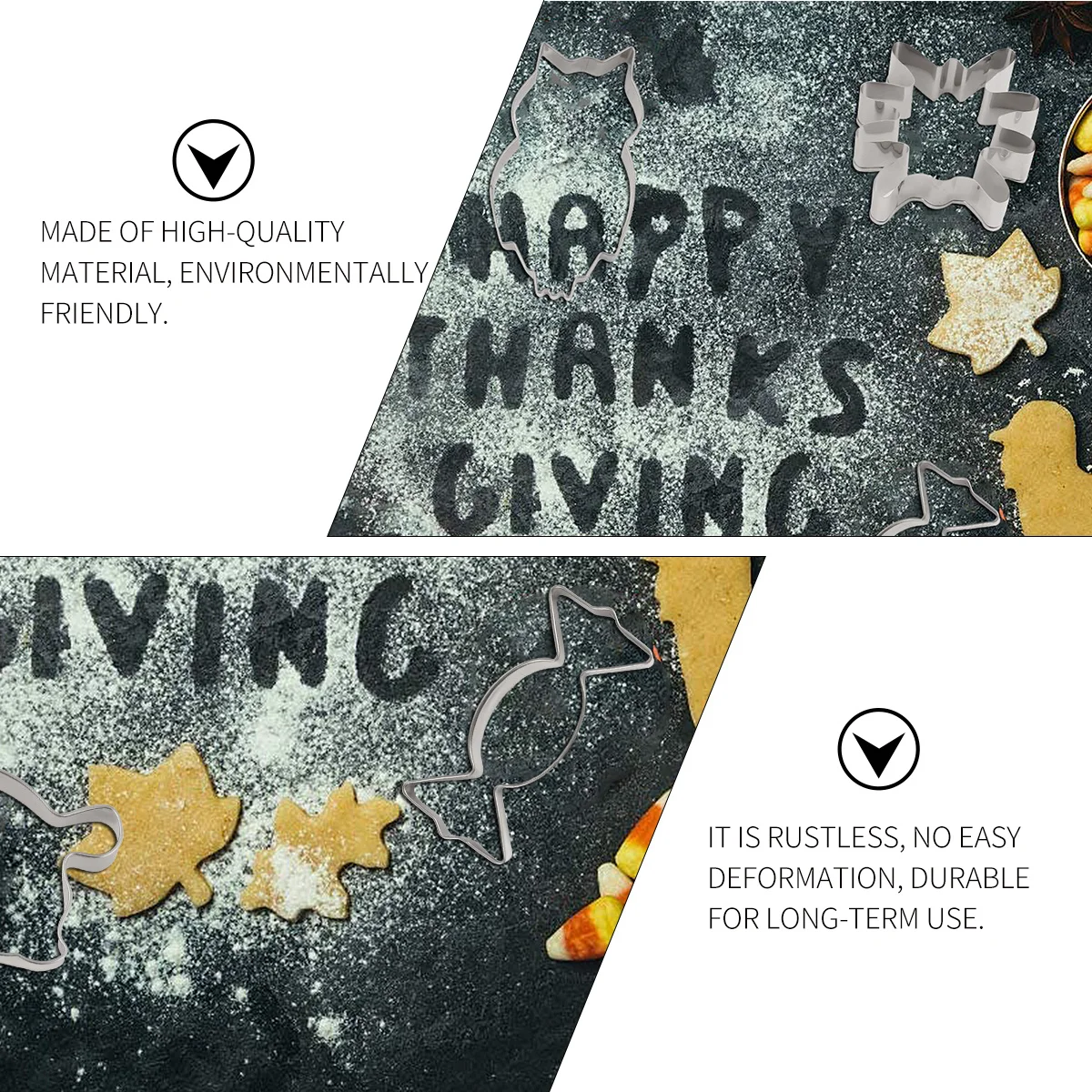 

10 шт. формы для печенья из нержавеющей стали, утолщенные экологически чистые принадлежности для выпечки для помадки, шоколадного торта, конфет, ледяных поделки