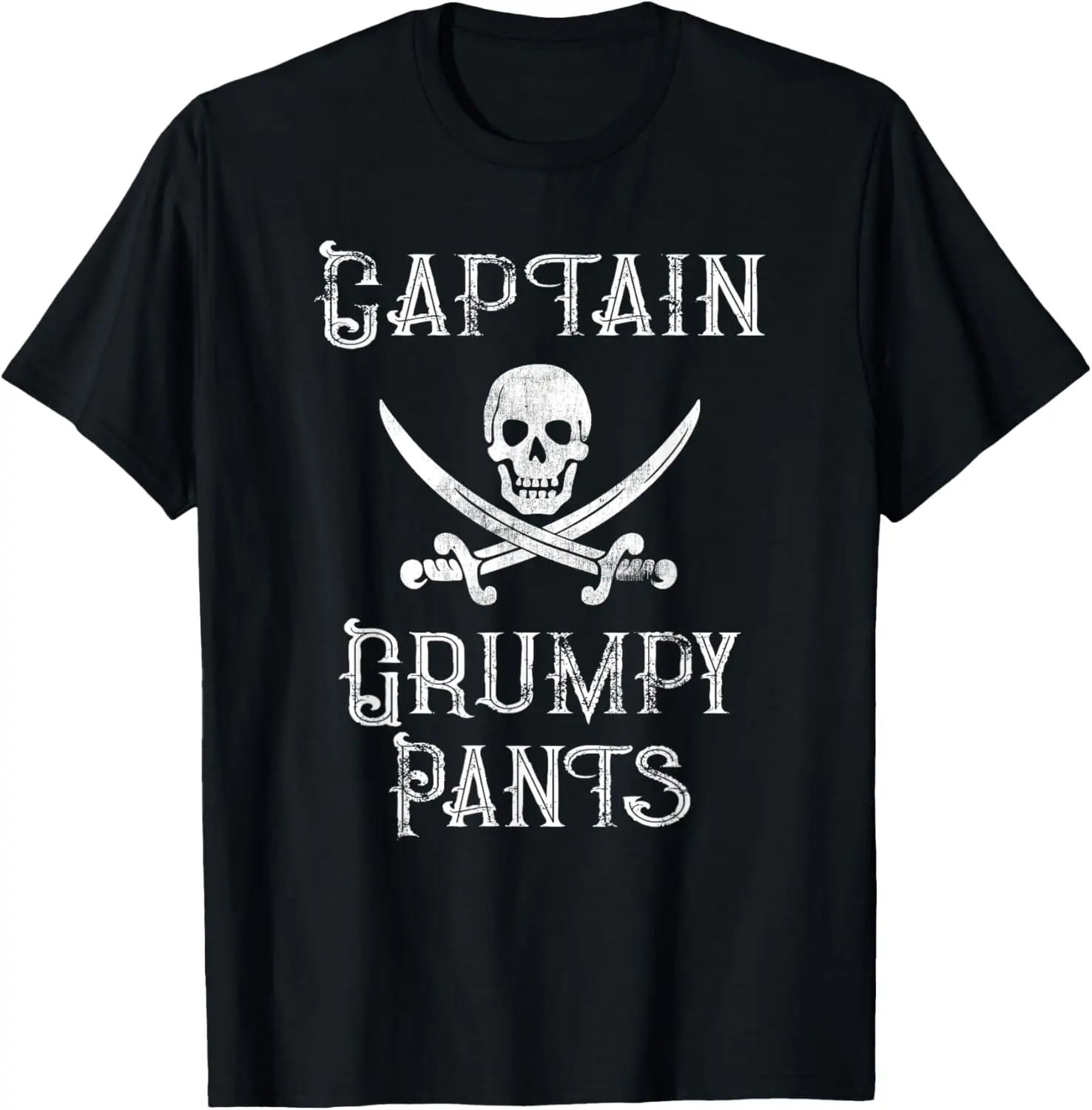 

Captain Grumpy Pants Personalized Pirate Pontoon T-Shirt