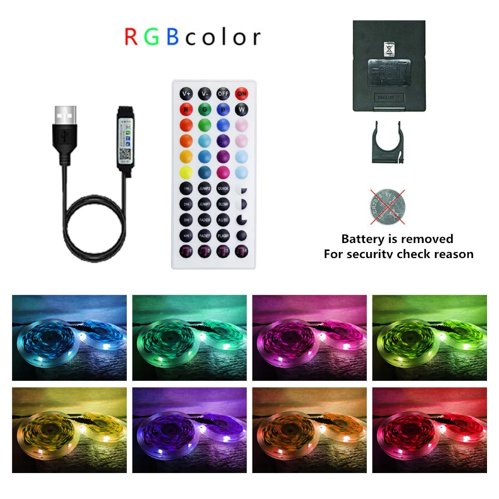 Tira de luces LED RGB 5050 con Bluetooth para decoración de habitación, iluminación de neón para retroiluminación de TV, PC, 10m, 15m, 20m, 30m