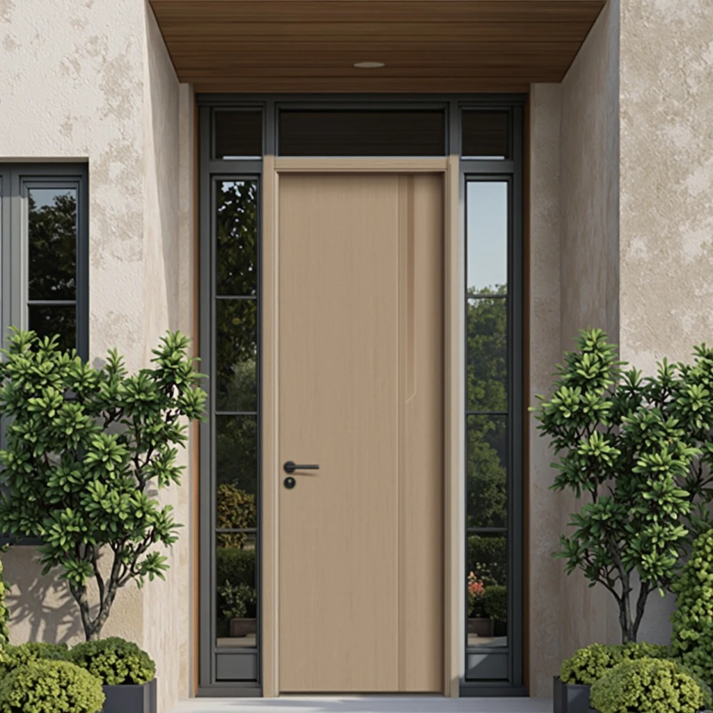 

Комплект композитных дверей из цельного дерева, звукоизоляционная краска для выпечки без краски для интерьера спальни, гостиной, входная деревянная дверь для дома