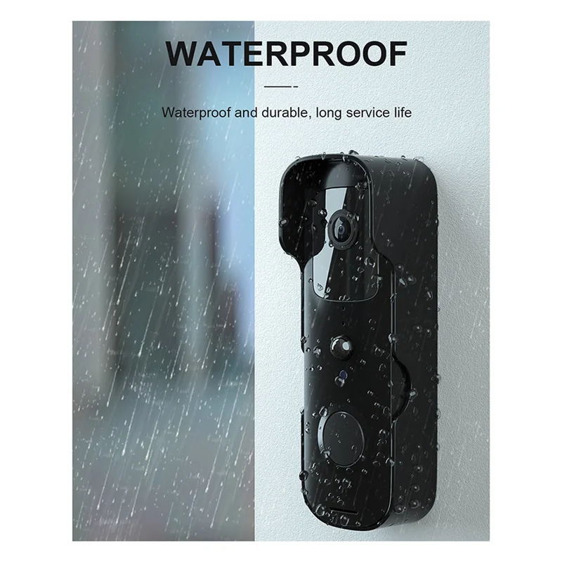 Tuya Smart Waterproof Video Doorbell, 1080P FHD Wireless Camera With Night Vision, Digital Door Intercom Viewer
