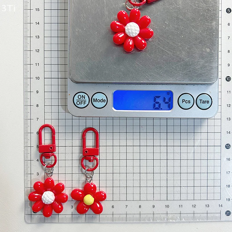 الكورية لون الحلوى زهرة المفاتيح الحلو لطيف الأزهار كيرينغ سيارة مفتاح حامل حقيبة قلادة ظهره الديكور أفضل صديق الهدايا